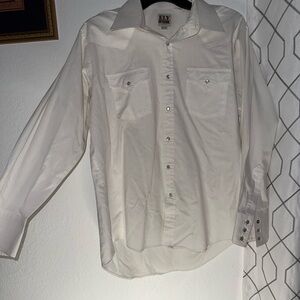 Ely Cattleman Cream Button-Down Shirt
